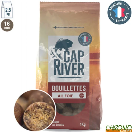 Bouillettes Cap River Ail Foie 16mm 2.5kg 1 Bouillettes Cap River Ail Foie 16mm 2.5kg