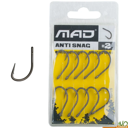 MAD® Hameçon MAD Anti Snag Hook (par 10) 1 MAD® Hameçon MAD Anti Snag Hook (par 10)