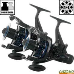Moulinet Carp Design Débrayable DA60 Grey & Blue (les 2)