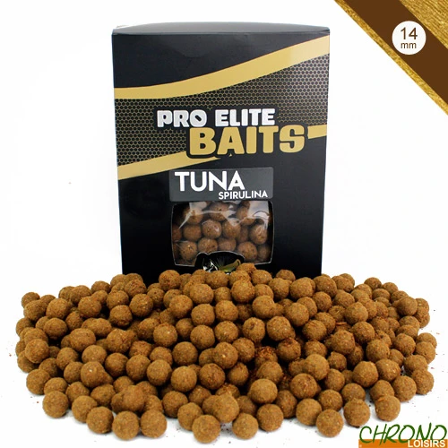 Bouillettes Pro Elite Baits Gold Tuna Spirulina 14mm 1kg 1 Bouillettes Pro Elite Baits Gold Tuna Spirulina 14mm 1kg