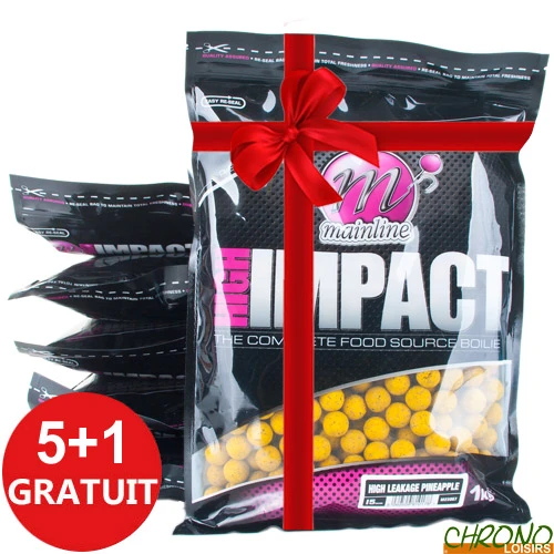 Bouillettes Mainline High Impact High Leakage Pineapple 15mm 1kg (x5) 1 Bouillettes Mainline High Impact High Leakage Pineapple 15mm 1kg (x5)